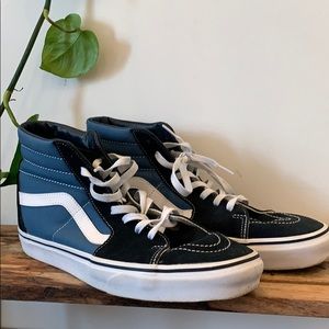Vans sk8-hi blue and black size 11